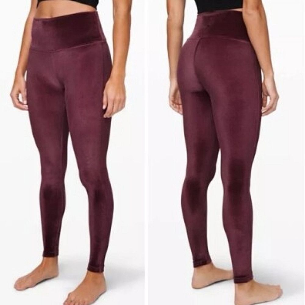 Lululemon Wunder Under Purple Velvet Special Edition Leggings Size 10